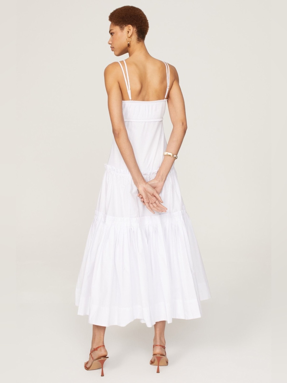 Nicholas Novi‎ White Maxi 100% cotton Dress - Size 8 - Picture 3 of 6